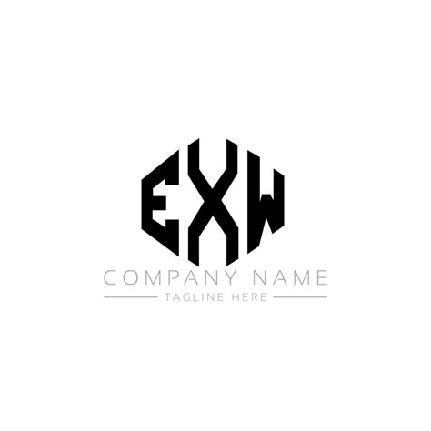 EXW letter logo design with polygon shape. EXW polygon and cube shape ...