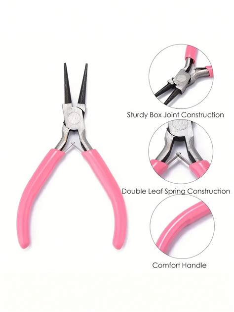 Mini Angled Pliers Round Bent Tip Pliers Insulated Jewelry Making