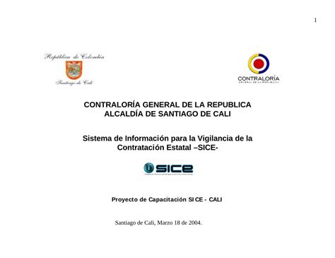 Pdf Contralor A General De La Republica Alcald A De Contrataci N