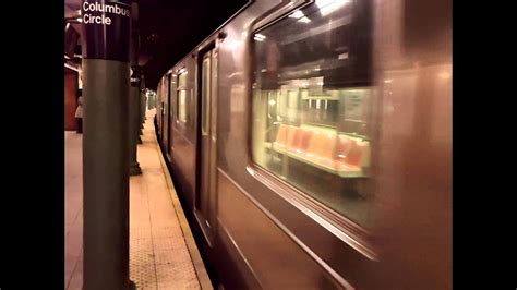 Harlem Bound R Train Bypasses Th Street Columbus Circle Youtube