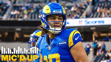 Los Angeles Rams Mic D Up Rookie Wide Receiver Puka Nacua Micd Up