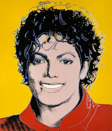 Michael Jackson With Diamond Dust Yellow Andy Warhol After Art