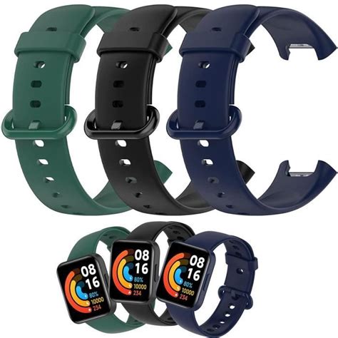 Bracelet de Rechange pour Xiaomi Mi Watch Lite 3 Pack Coloré