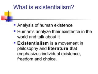 Zankhana Existentialism Ppt