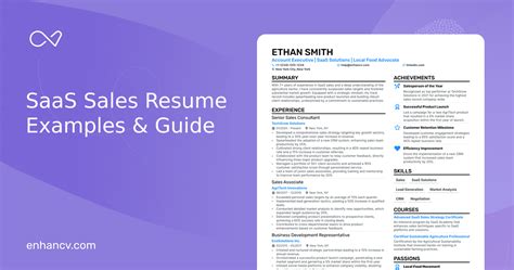 10 Saas Sales Resume Examples And Guide For 2024