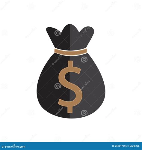 Icono Del Vector De Bolsa De Dinero En Color Bolsa De Dinero Con Signo