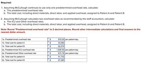 Solved Mccullough Hospital Uses A Job Order Costing System Chegg