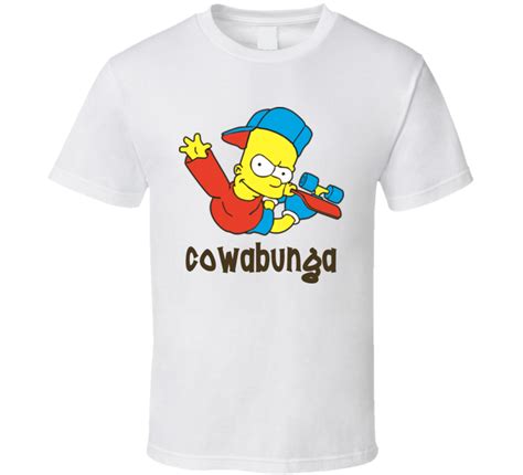 Cowabunga Simpsons Bart Simpson Funny T Shirt