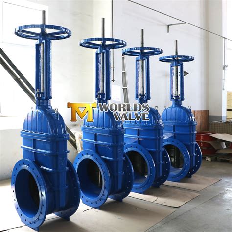 Rising Stem Resilient Seated Rubber Wedge Sluice Gate Valves With