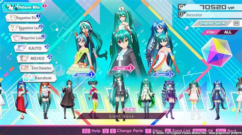 Hatsune Miku Project Diva Outfits