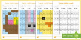 KS1 The Messy Magpie Mixed Operation Maths Mosaic Worksheet