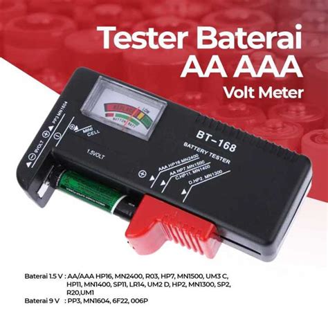 Tester Baterai Aa Aaa Volt Meter Alat Cek Kapasitas Baterai Penguji