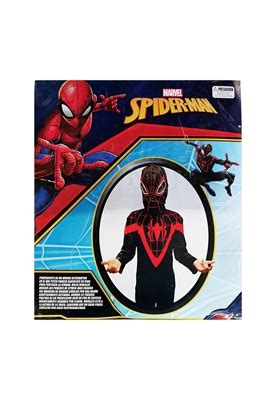 MARVEL MILES MORALES SPIDER MAN DISFRAZ 6 A 7 AÑOS BASICO