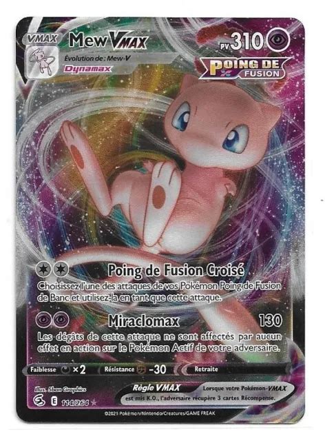 Carte Pokemon Mew Vmax Pv Epee Et Bouclier Poing De Fusion