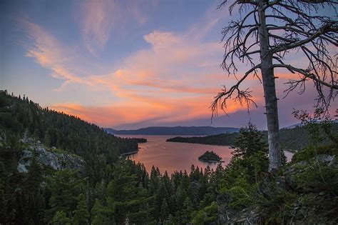 Sunset Over Emerald Bay At Lake Tahoe Lakes Sky Nature Sunsets Hd