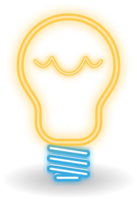 Clipart - neon (classic) bulb