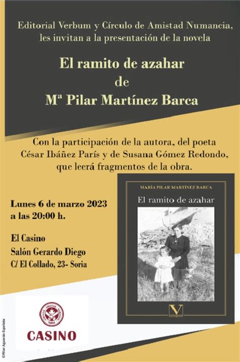 Presentación de la novela El ramito de azahar de Mª Pilar Martínez