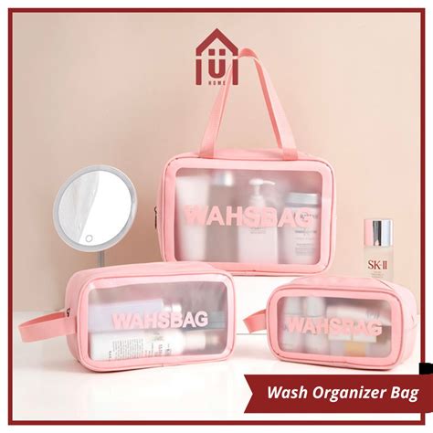 Jual Uniso Tas Kosmetik Washbag Waterproof Travel Pouch Makeup