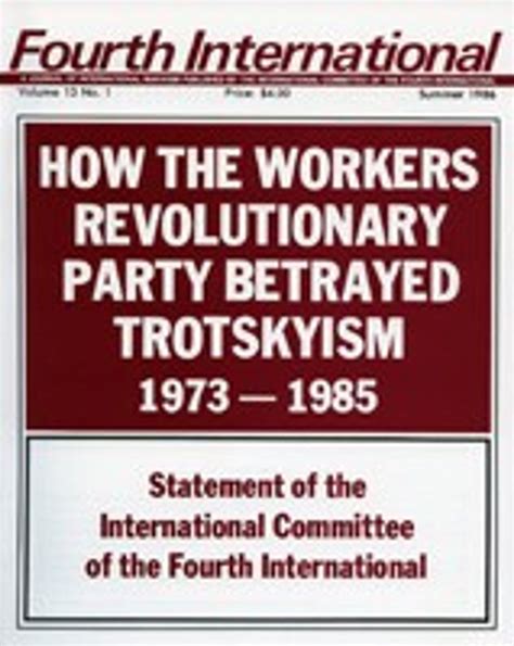 How the Workers Revolutionary Party Betrayed Trotskyism