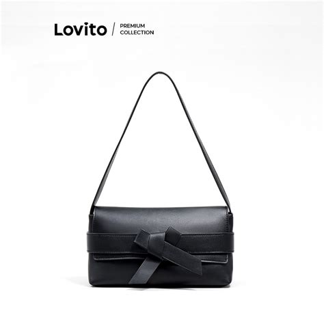 Lovito Premium Elegant Plain Bow Front Commute Sense Of Design