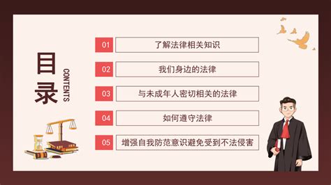 知法守法懂法学会保护自己法律知识讲座法制安全教育主题班会