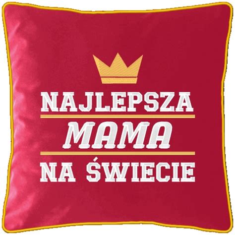 RIHAFT Poduszka personalizowana z napisem najlepsza mama na świecie