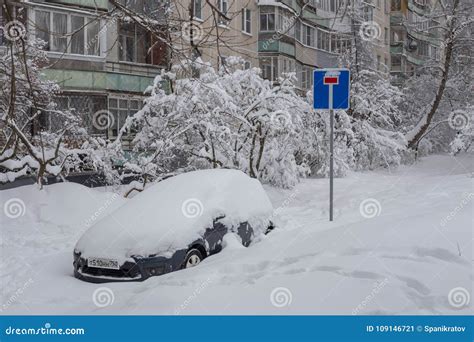 Strong February Snowfall Editorial Photo Image Of Russia 109146721