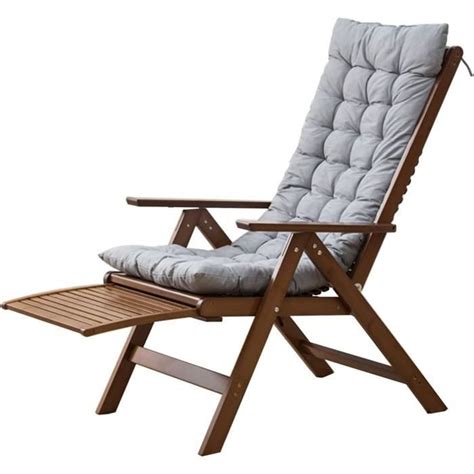 LIWI chaise longue HAIYU Fauteuil Inclinable en Bambou Réglable