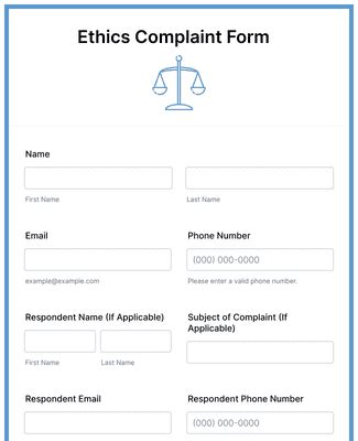 Ethics Complaint Form Template Jotform