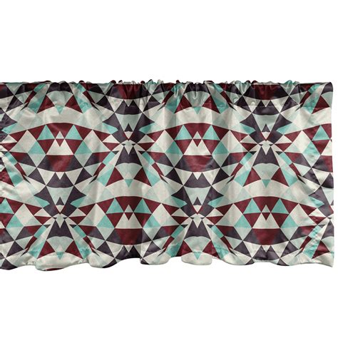 Abstract Window Valance Geometric Symmetry With Triangles Shapes