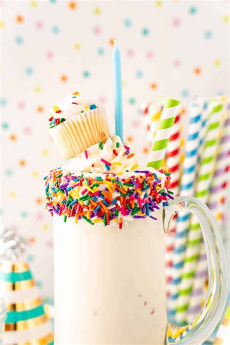 Birthday Cake Milkshake Recipe - Sugar and Soul