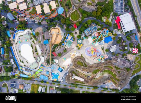 Aerial View Of Hersheypark Amusement Park Hershey Pa Usa Stock Photo