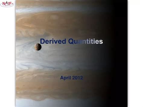 PPT - Derived Quantities PowerPoint Presentation, free download - ID ... 