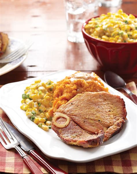 Ham Steak with Mashed Sweet Potatoes Recipe