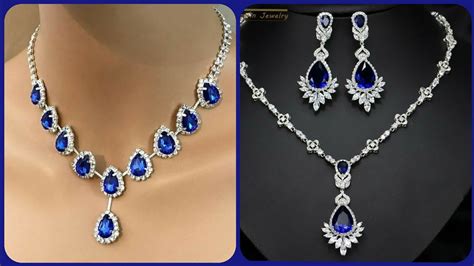 Luxury Royal Style Blue Sapphire And Diamond Necklace Designs Youtube