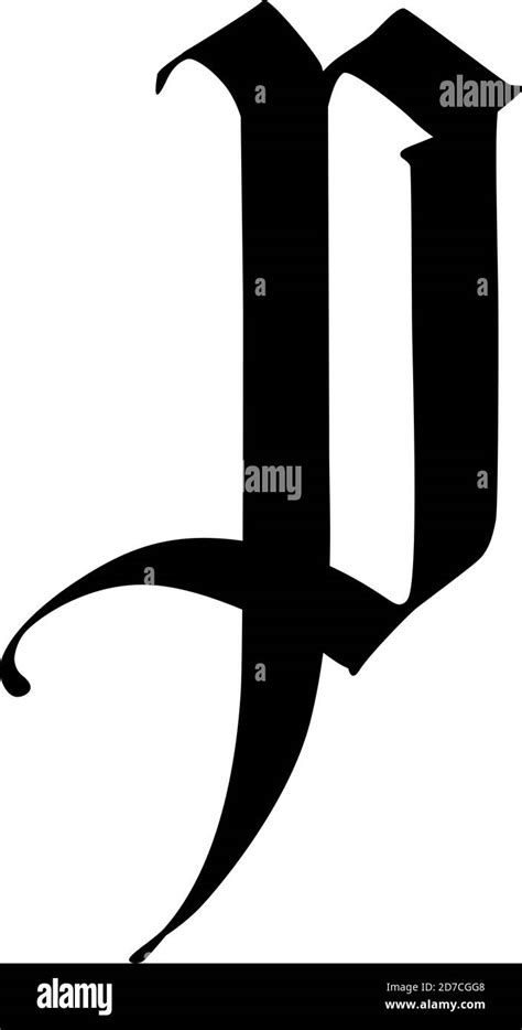 Calligraphy Letter P