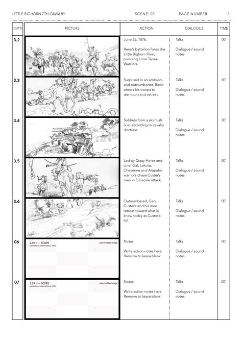 Free Pdf Storyboard Template For Aspect Ratio Frames With