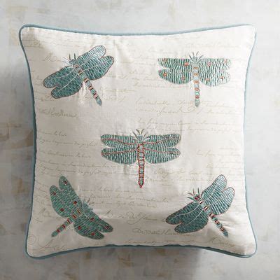 Embroidered Dragonflies Pillow Pier Imports Throw Pillows