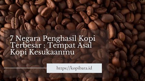 Negara Penghasil Kopi Terbesar Tempat Asal Kopi Kesukaanmu