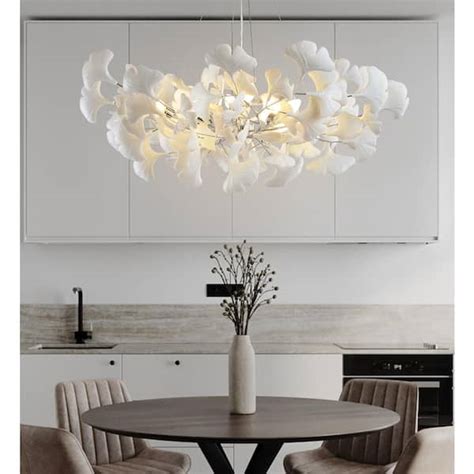 Reviews For Yuyi Light Silver Chandelier Luxury Ginkgo Branch