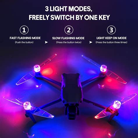 STARTRC Hélices Air 3 hélices LED para DJI Air 3 hélice de bajo ruido