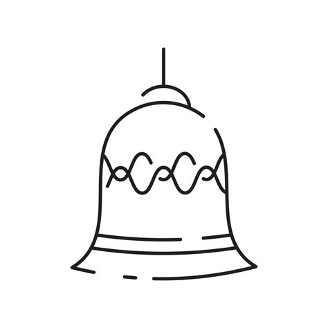 Christmas Bell Line Icon Linear Style Sign For Mobile Concept And Web