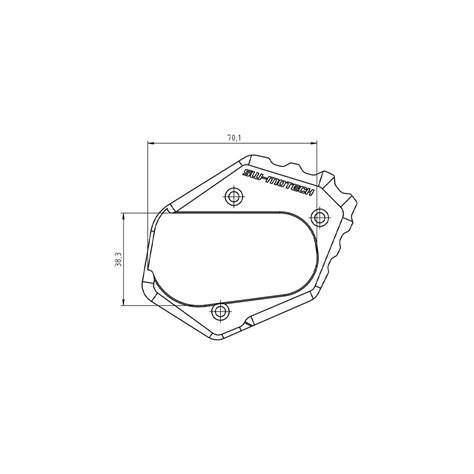 Extension pied béquille latérale Sw Motech BMW R1200GS R1250GS