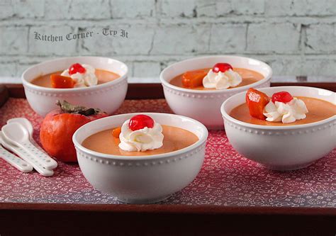 Easy Persimmon Custard Pudding