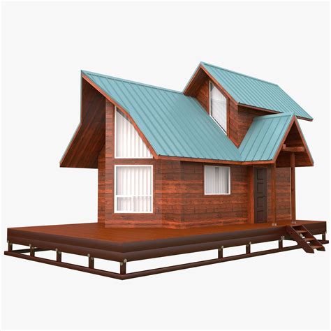 Simple House Free 3d Model Blend Free3d