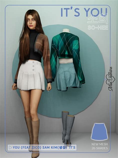 소희 So hee Skirt Early Access Miss Valentine in 2024 Sims 4