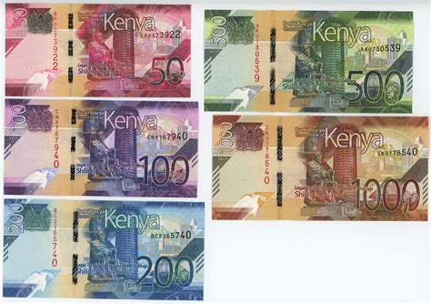 Kenya Full Set Of Kenyan Shillings 2019 Katz Auction