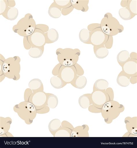 Teddy Bear Seamless Royalty Free Vector Image VectorStock