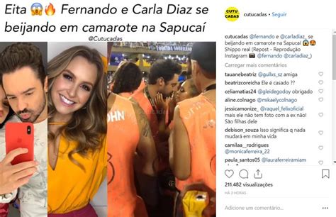 Carla Diaz Troca Beijos Sertanejo Fernando Em Camarote Na Sapuca