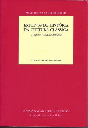 Estudos De Hist Ria Da Cultura Cl Ssica Volume Livraria Santiago